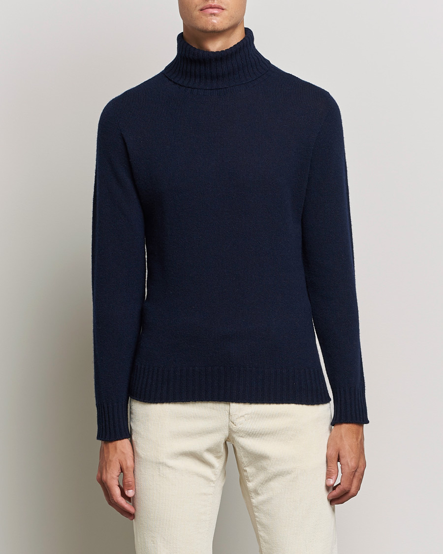 Herre | Pologensere | Altea | Wool/Cashmere Turtleneck Sweater Navy