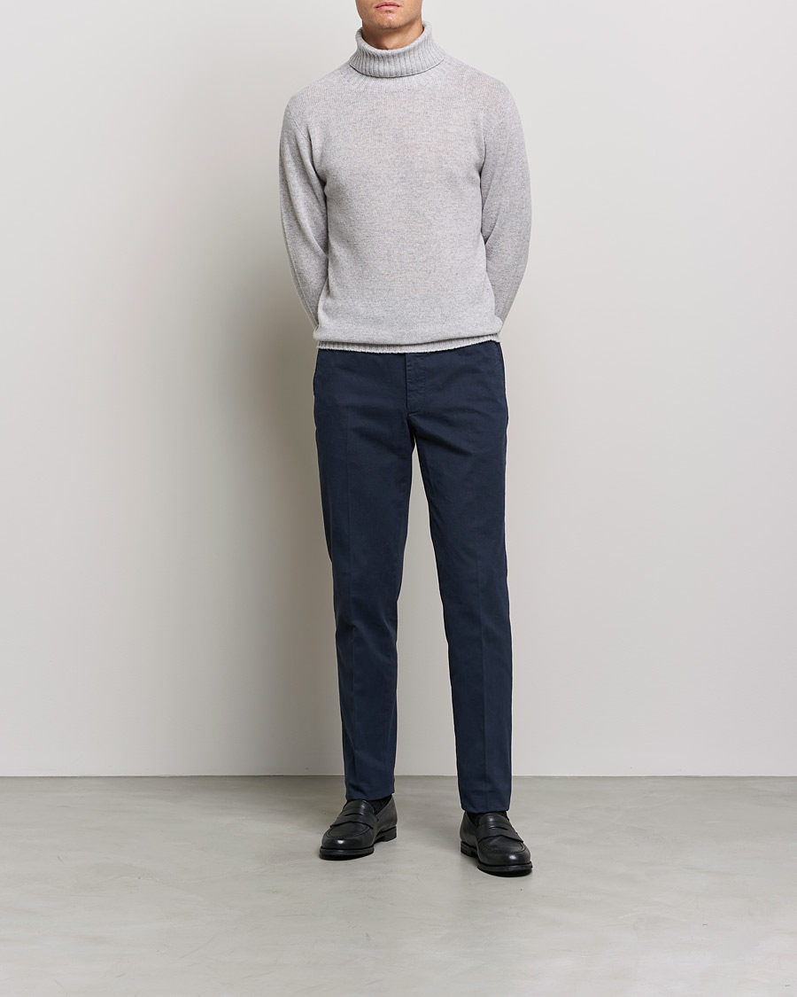 Herre | Gensere | Altea | Wool/Cashmere Turtleneck Sweater Light Grey