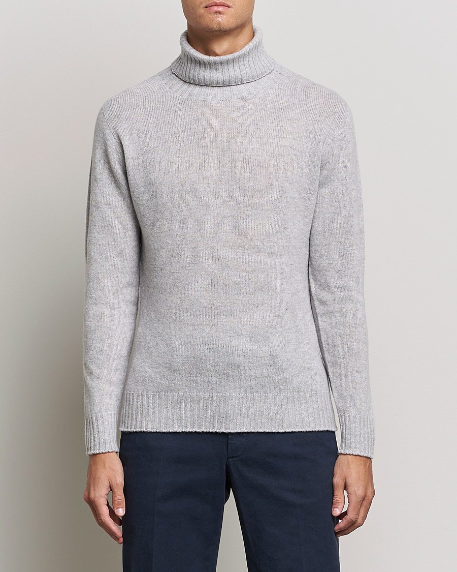 Herre |  | Altea | Wool/Cashmere Turtleneck Sweater Light Grey
