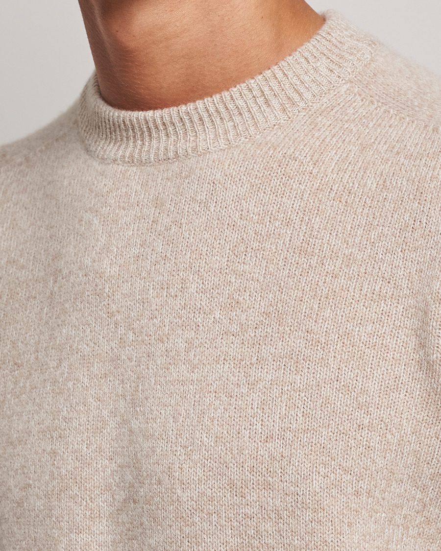 Herre | Gensere | Altea | Wool/Cashmere Crew Neck Pullover Beige Melange