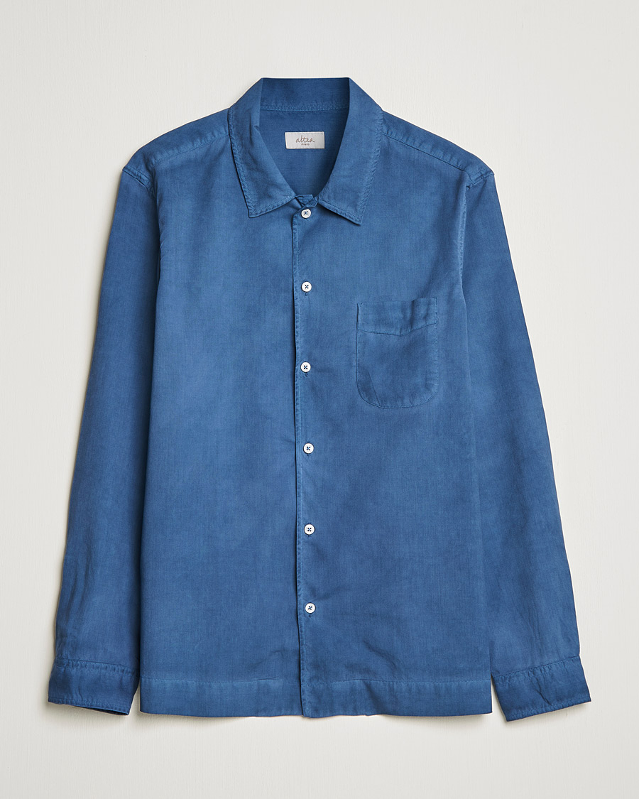 Herre | Skjorter | Altea | Garment Dyed Shirt Washed Navy