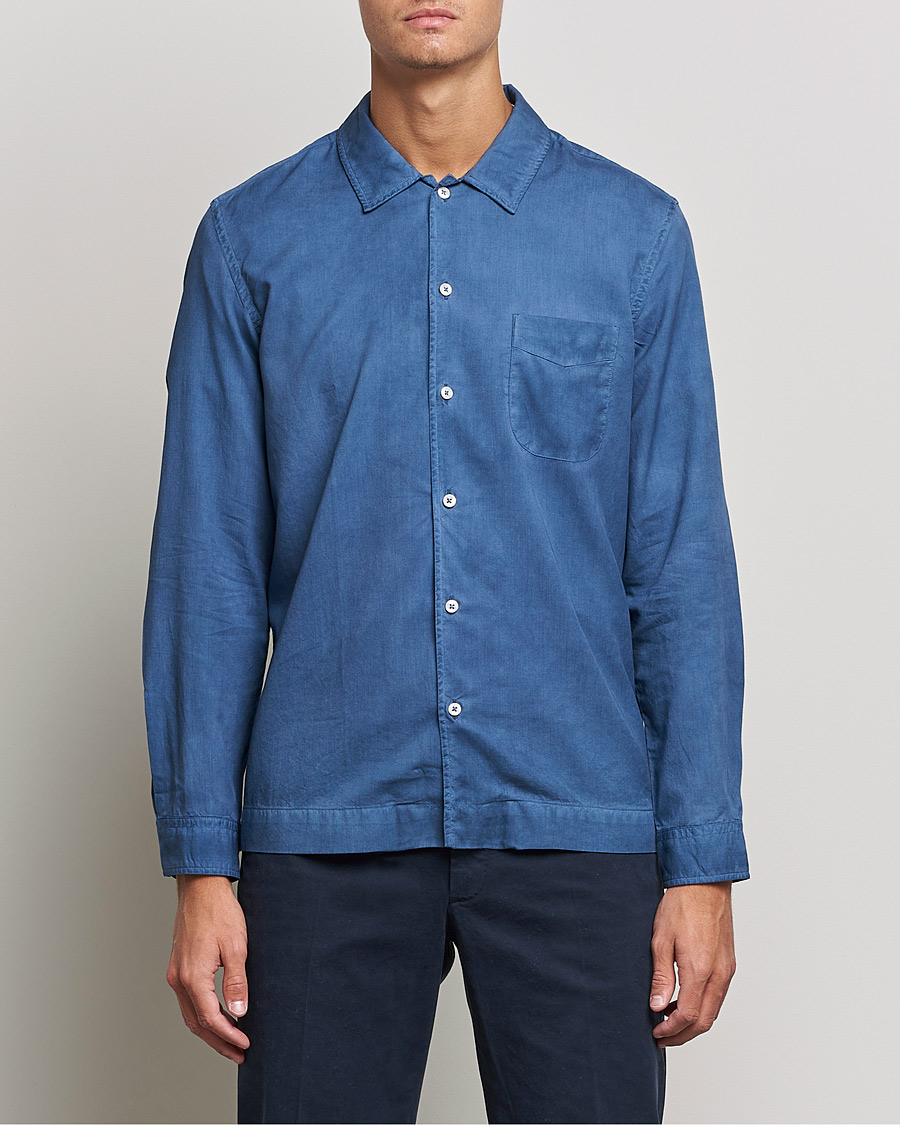 Herre | Skjorter | Altea | Garment Dyed Shirt Washed Navy