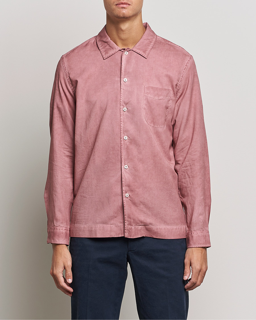 Herre | Skjorter | Altea | Garment Dyed Shirt Antique Pink