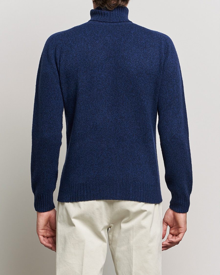 Herre | Gensere | Altea | Cashmere Mouline Rollneck Navy Melange