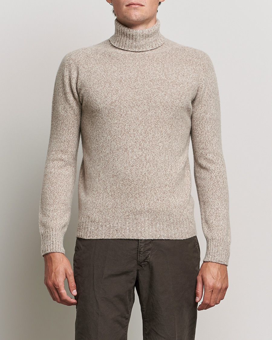 Herre | | Altea | Cashmere Mouline Rollneck Beige Melange