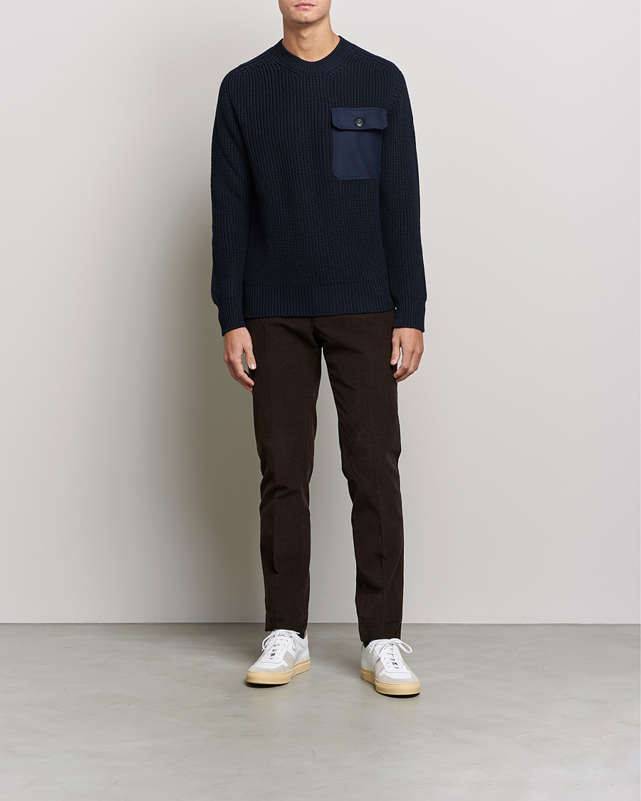 Herre | Gensere | Altea | Soft Wool Knitted Blazer Navy