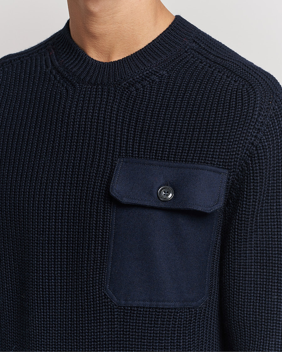 Herre | Gensere | Altea | Soft Wool Knitted Blazer Navy