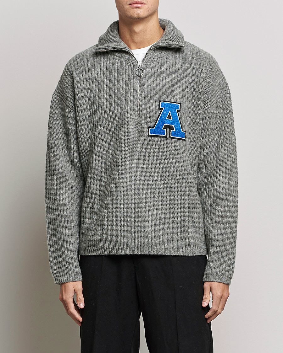 Herre |  | Axel Arigato | Team Half Zip Sweater Grey