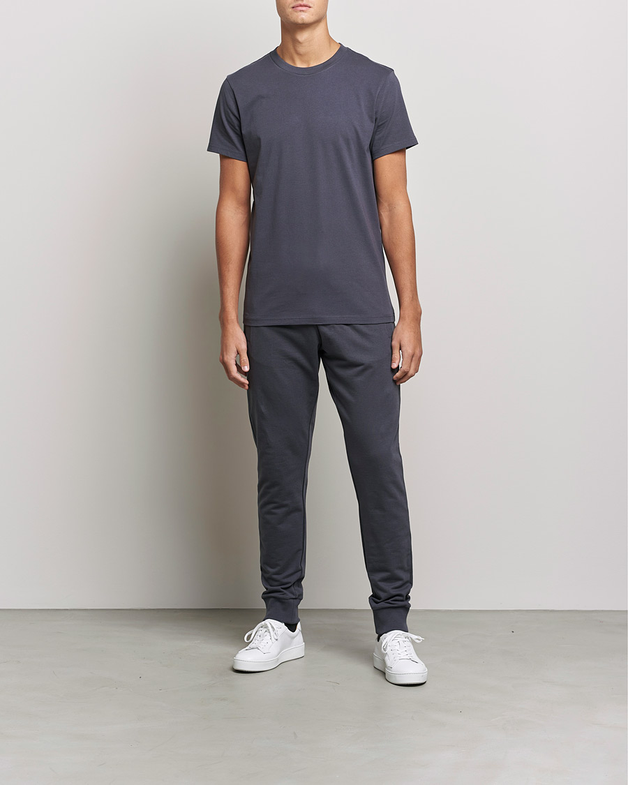 Herre | T-Shirts | Bread & Boxers | Heavy Cotton Crew Neck T-shirt Iron Grey