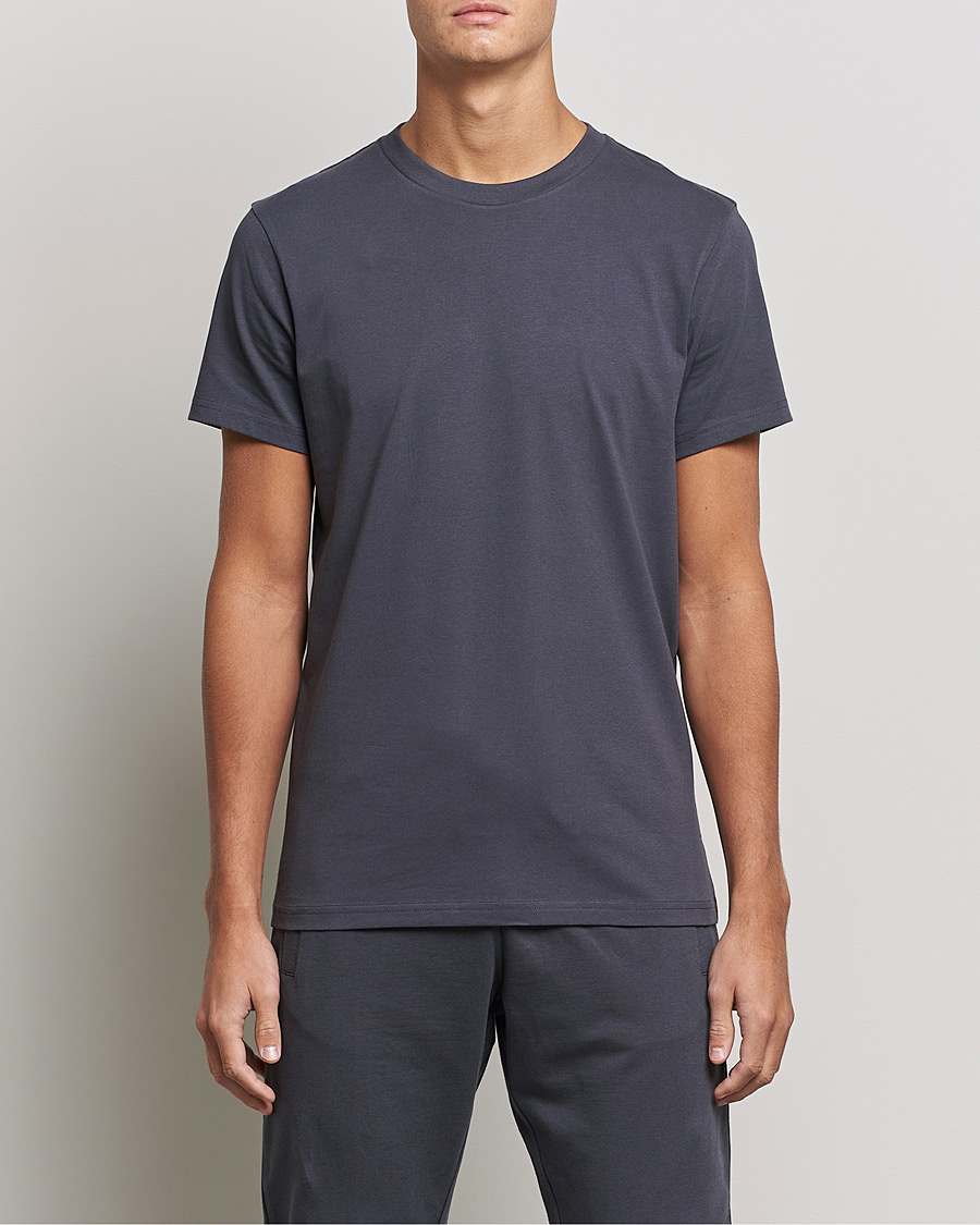 Herre | T-Shirts | Bread & Boxers | Heavy Cotton Crew Neck T-shirt Iron Grey