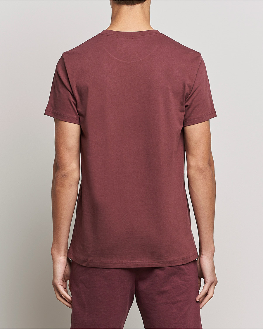 Herre | T-Shirts | Bread & Boxers | Heavy Cotton Crew Neck T-shirt Burgundy