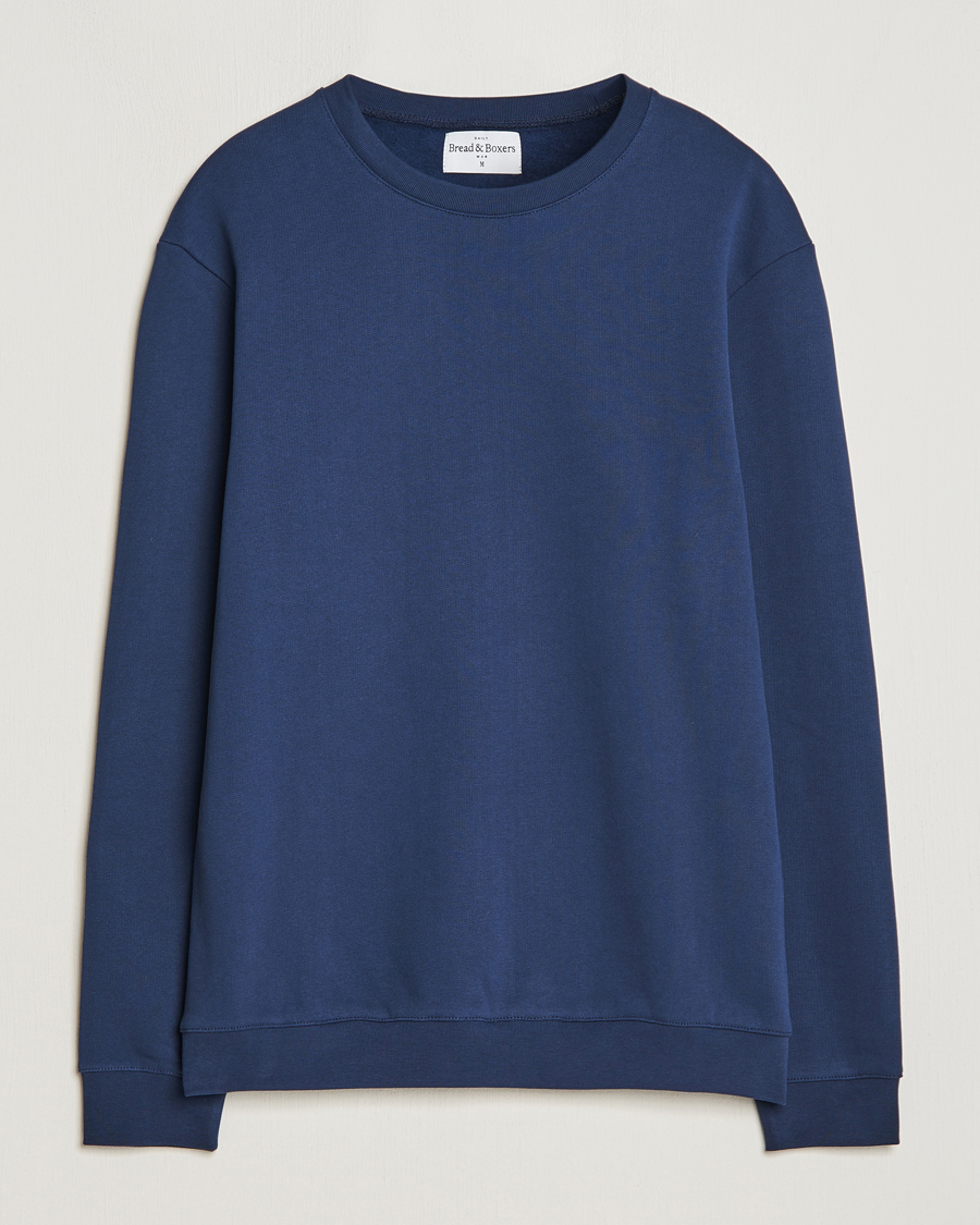 Herre |  | Bread & Boxers | Loungewear Sweatshirt Navy Blue
