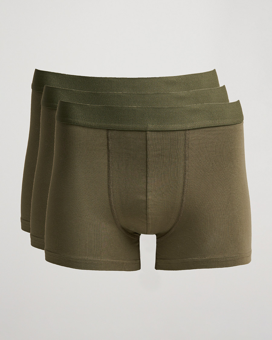 Herre | Undertøy | Bread & Boxers | 3-Pack Boxer Brief Army Green