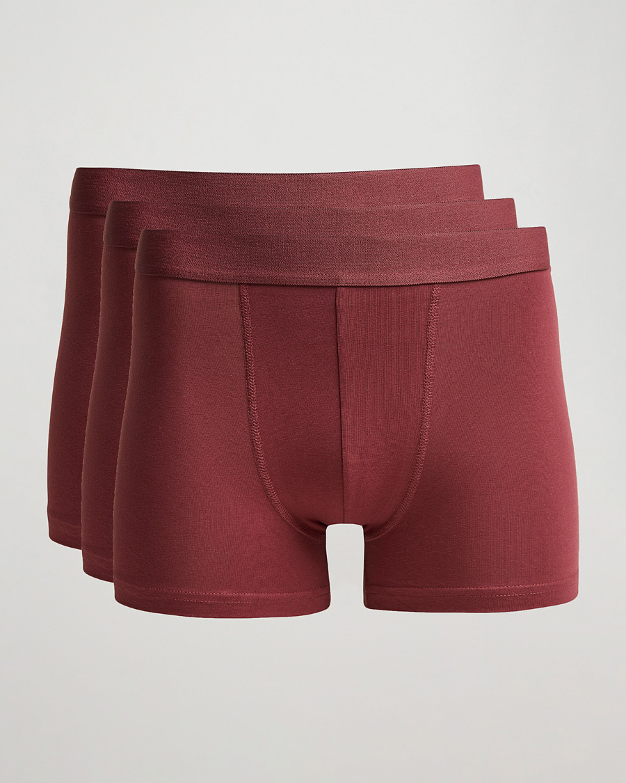 Herre | Undertøy | Bread & Boxers | 3-Pack Boxer Brief Burgundy