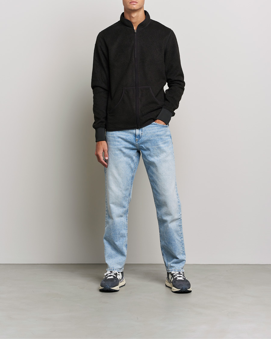 Herre | Gensere | Bread & Boxers | Full Zip Fleece Jacket Black