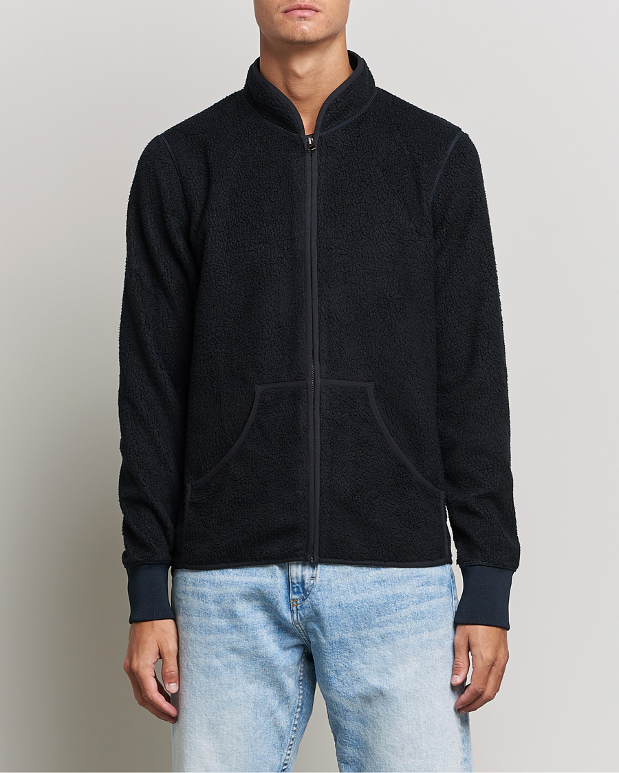 Herre | Gensere | Bread & Boxers | Full Zip Fleece Jacket Navy Blue