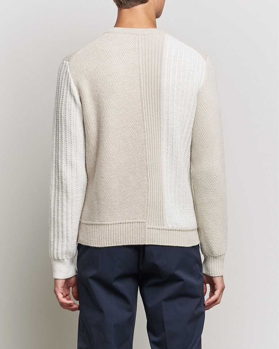 Herre | Gensere | Brioni | Wool/Cashmere Patchwork Sweater Beige