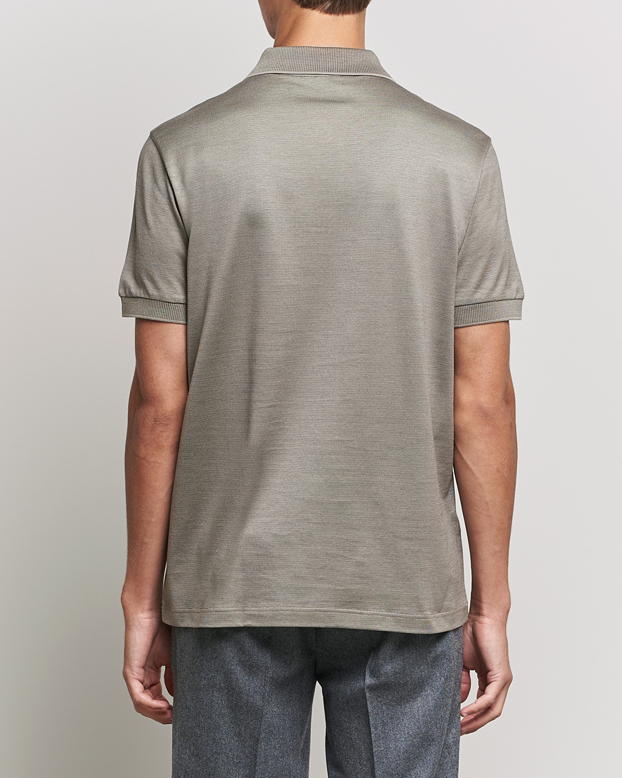 Herre | Pikéer | Brioni | Cotton/Silk Short Sleeve Polo Beige