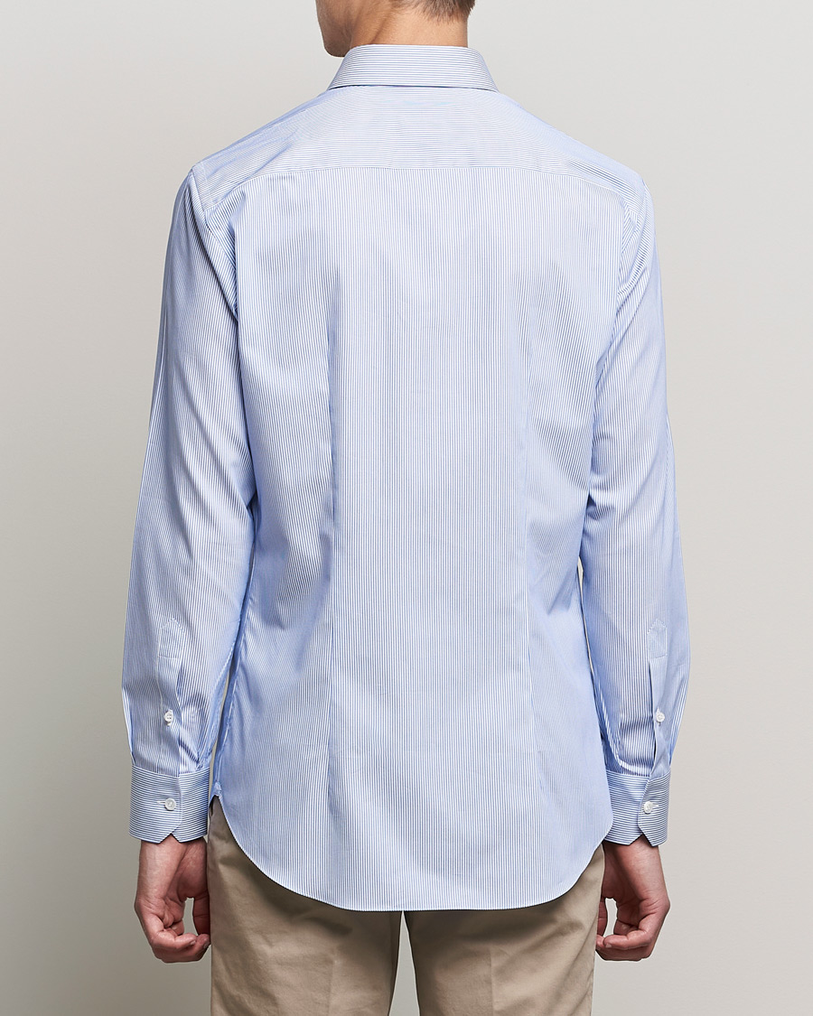 Herre | Skjorter | Brioni | Slim Fit Dress Shirt Light Blue Stripe