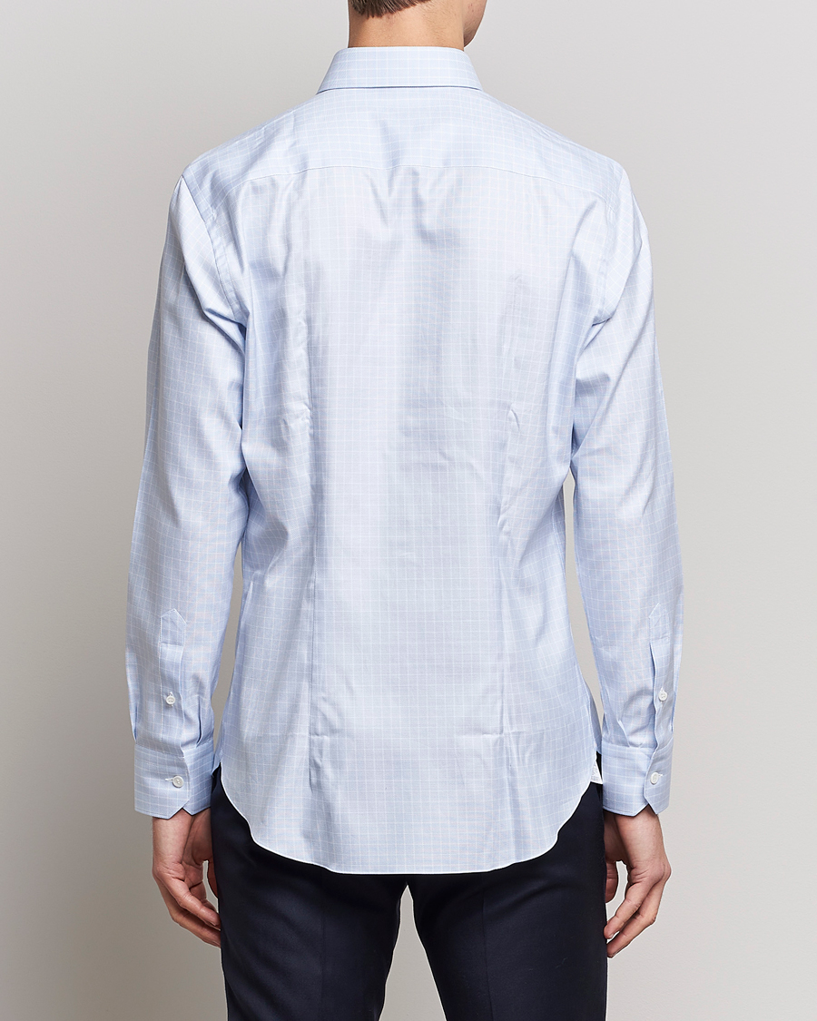Herre | Skjorter | Brioni | Slim Fit Dress Shirt Light Blue Check