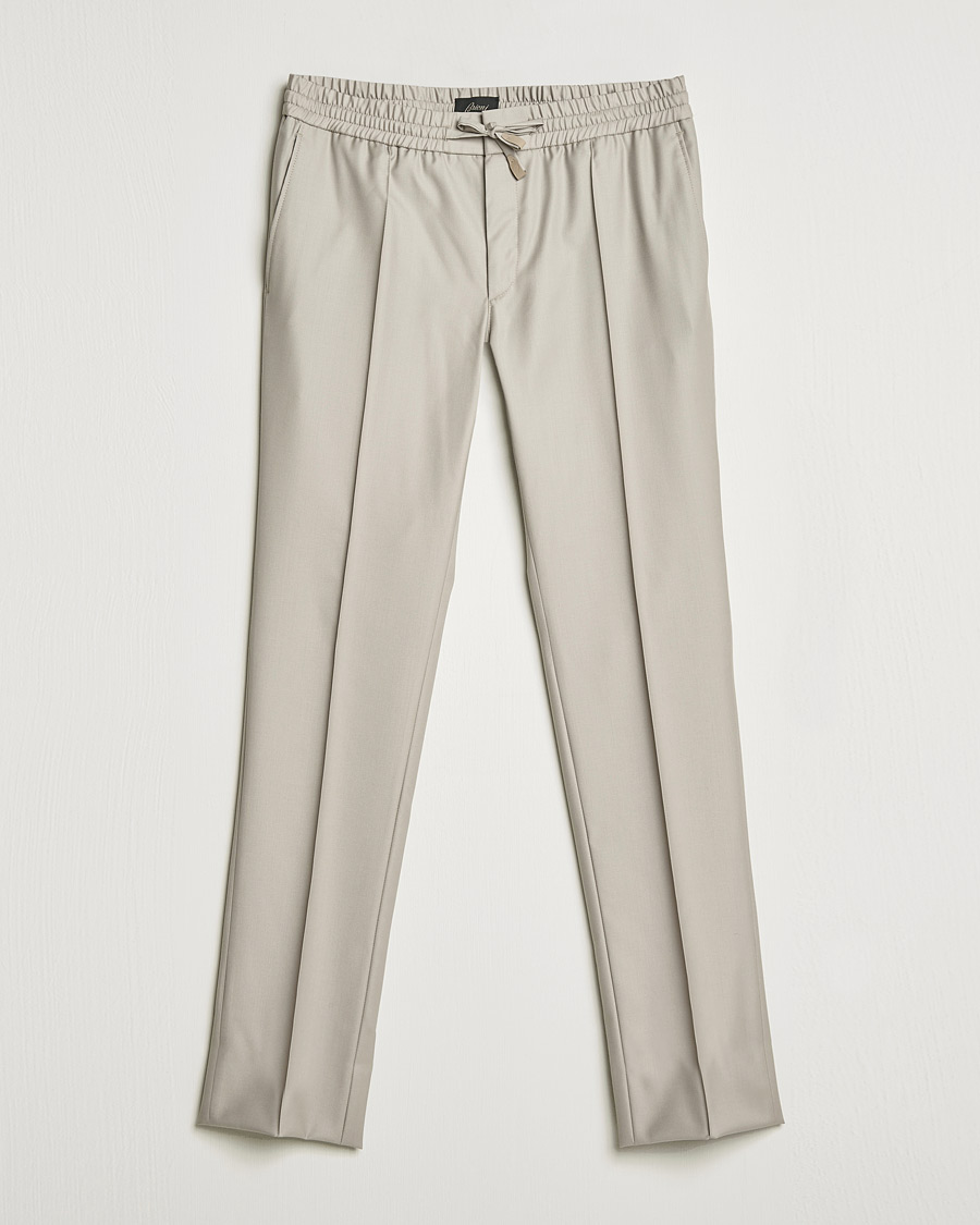 Herre |  | Brioni | Wool/Cashmere Drawstring Trousers Beige