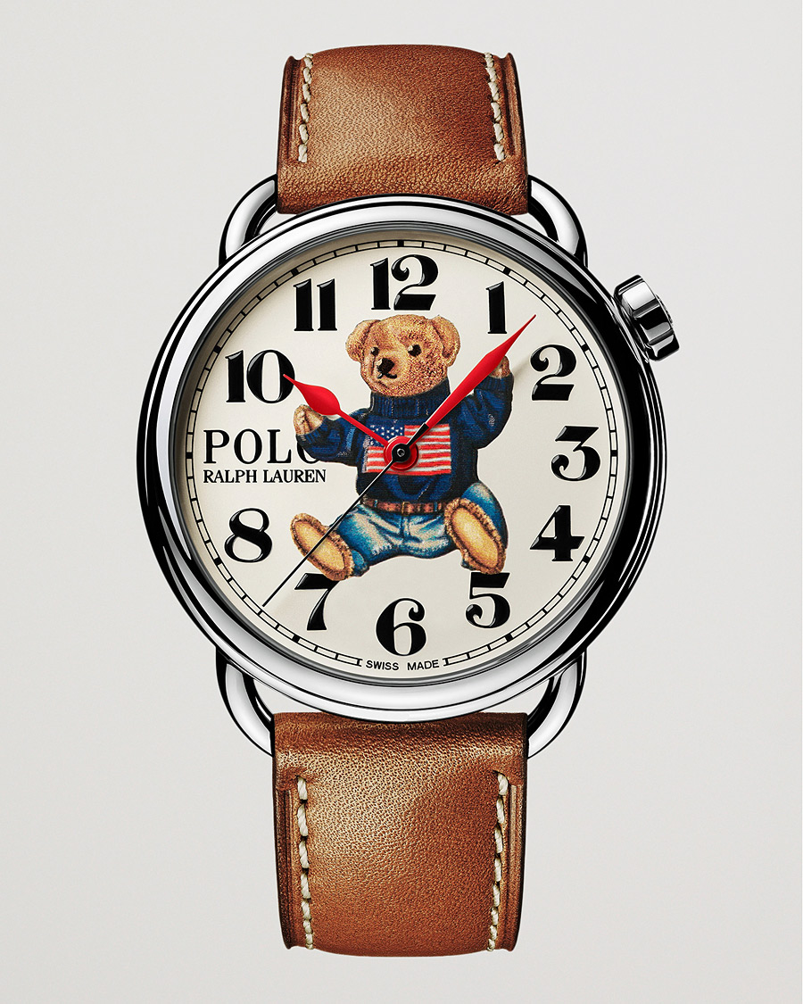 Herre | Polo Ralph Lauren 42mm Automatic Flag Bear White Dial | Polo Ralph Lauren | 42mm Automatic Flag Bear White Dial
