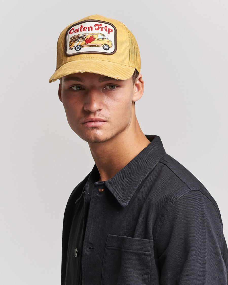 Herre | Dsquared2 Caten Trip Baseball Cap Mustard | Dsquared2 | Caten Trip Baseball Cap Mustard