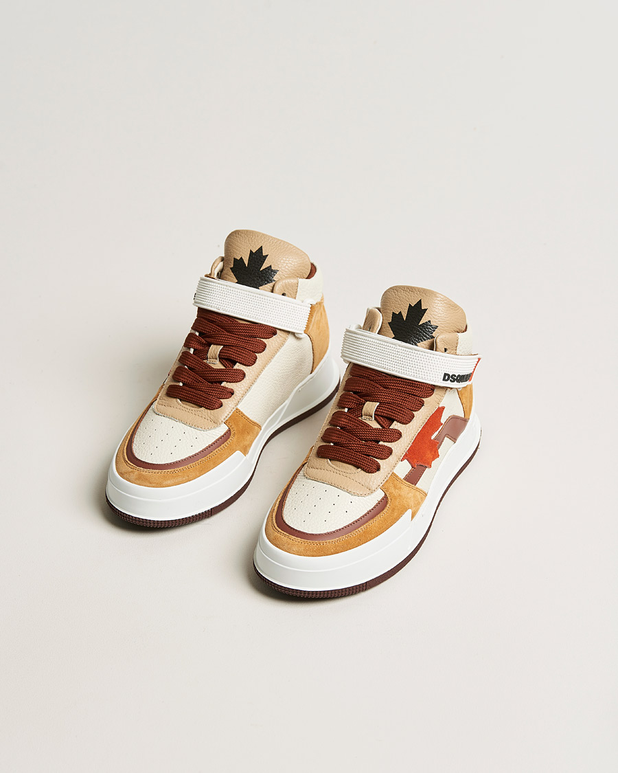 Herre | Dsquared2 Canadian High Tops White/Camel | Dsquared2 | Canadian High Tops White/Camel