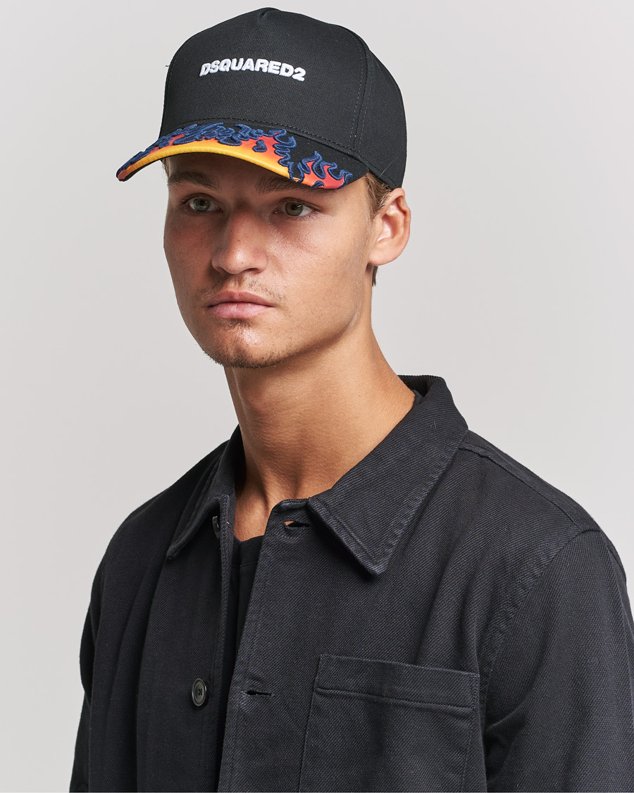 Herre | Dsquared2 Flames Baseball Cap Black | Dsquared2 | Flames Baseball Cap Black