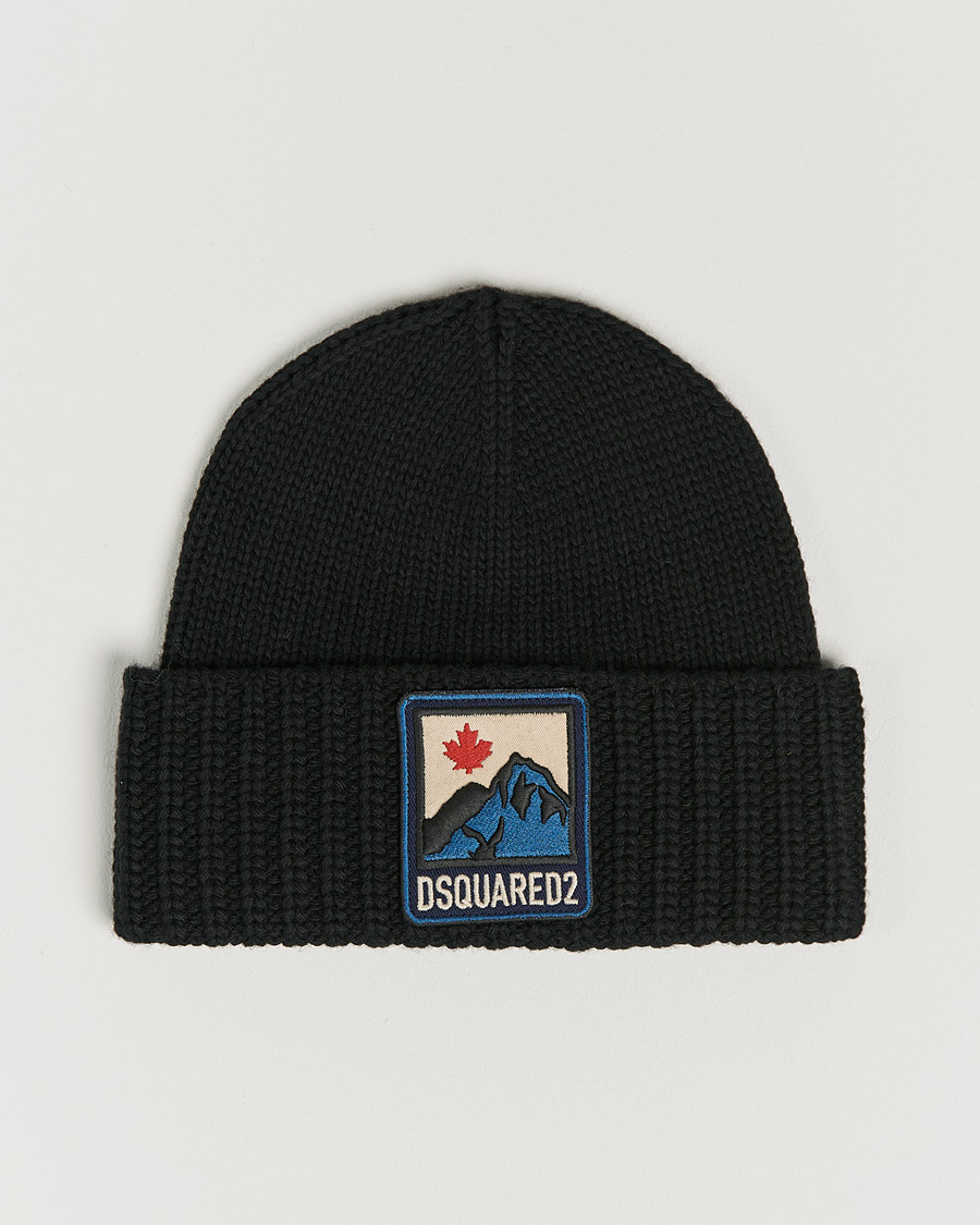 Herre |  | Dsquared2 | Wool Patch Beanie Black