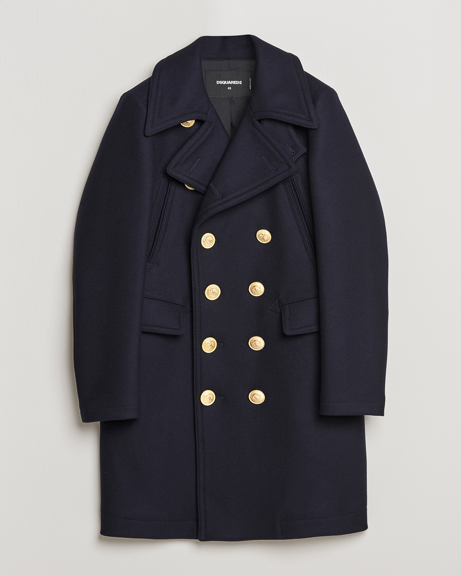 Herre |  | Dsquared2 | Double Breasted Sailor Coat Navy