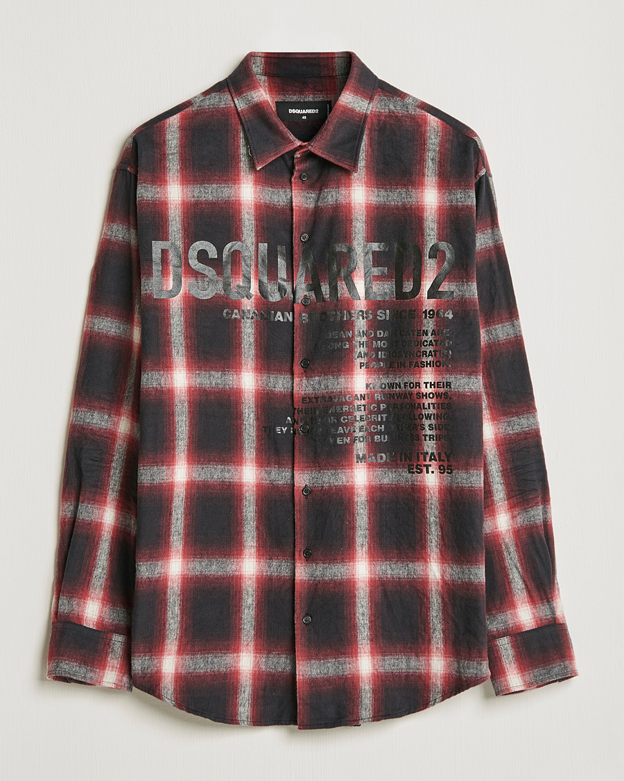 Herre | Skjorter | Dsquared2 | Plaid Shirt Red/Black