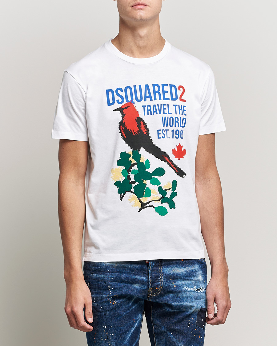 Herre | Kortermede t-shirts | Dsquared2 | 1964 Bird Tee White