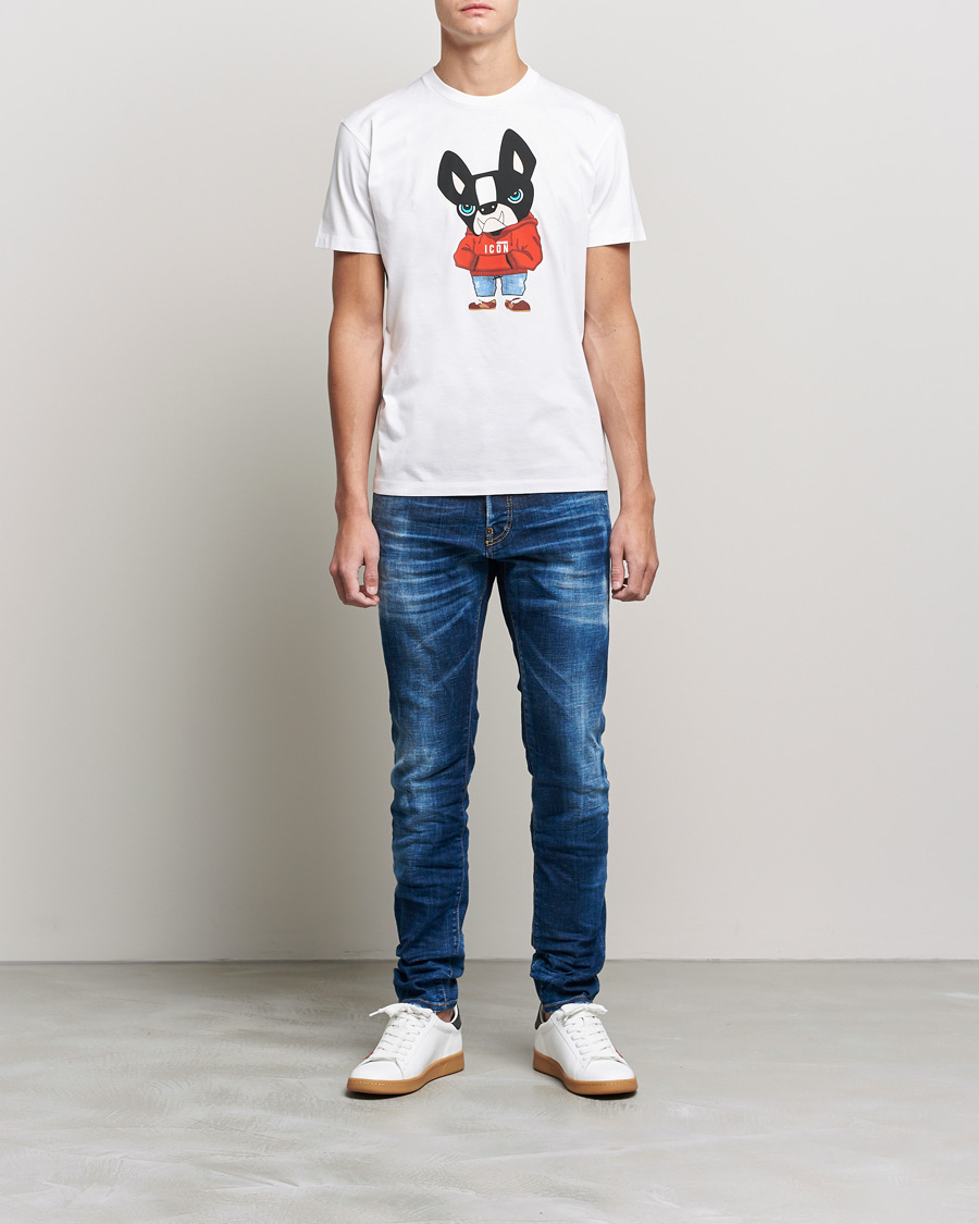 Herre | T-Shirts | Dsquared2 | Icon Ciro Tee White