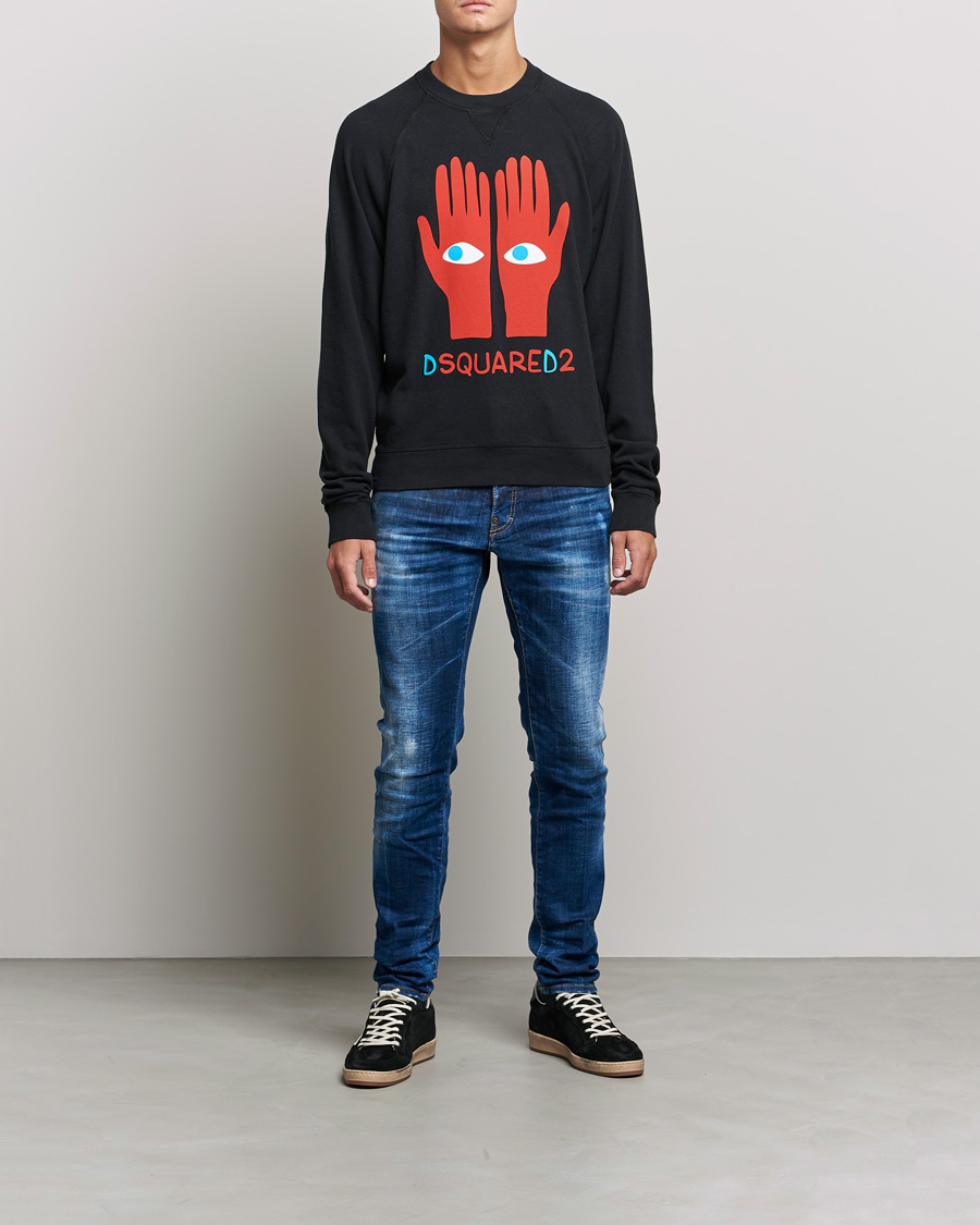 Herre | Gensere | Dsquared2 | Eyes On Hand Sweatshirt Black