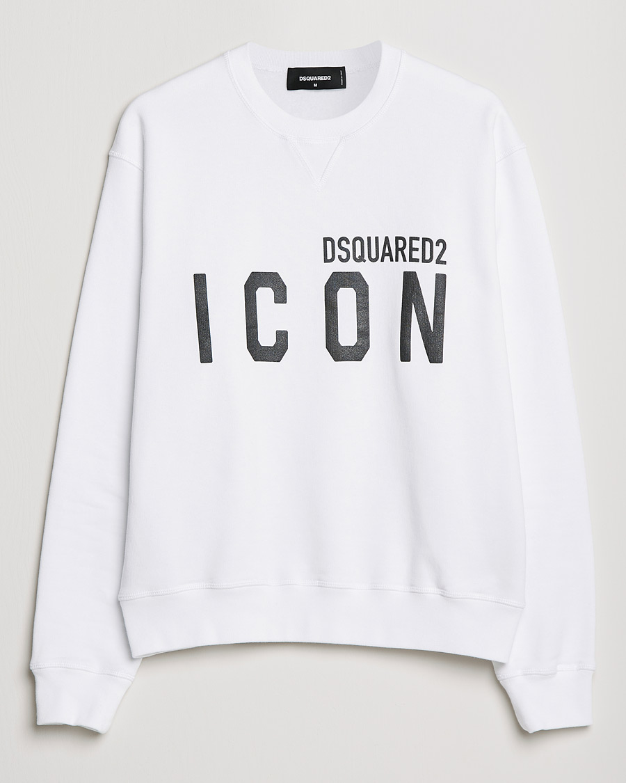 Herre |  | Dsquared2 | Icon Logo Sweatshirt  White