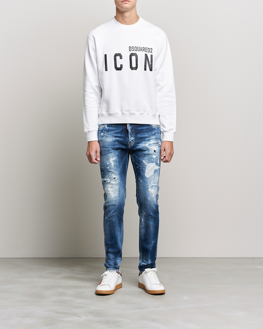 Herre | Gensere | Dsquared2 | Icon Logo Sweatshirt White