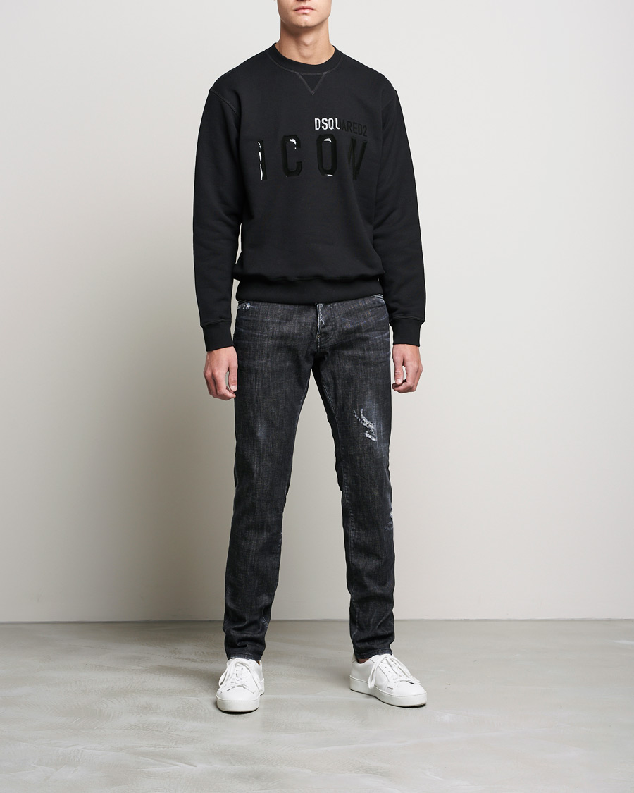 Herre | Gensere | Dsquared2 | Icon Tonal Logo Sweatshirt Black