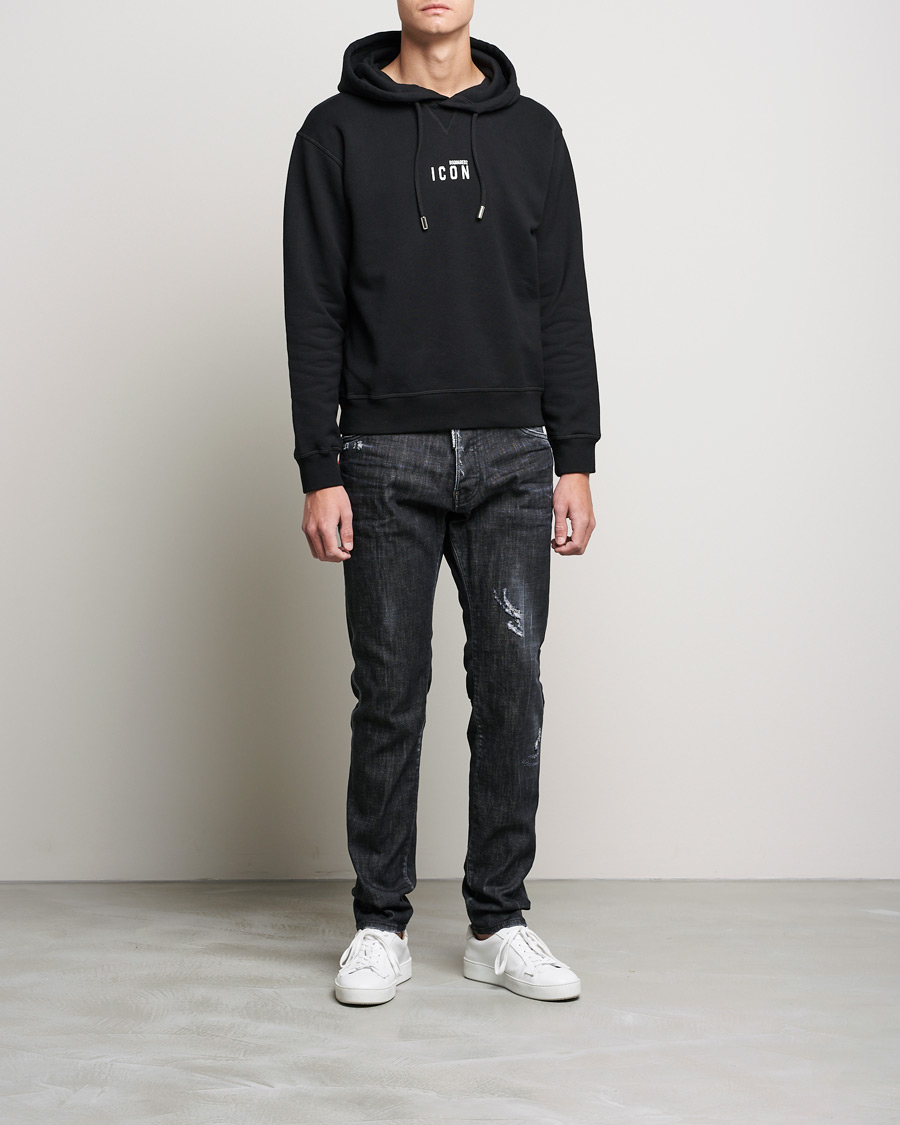 Herre | Gensere | Dsquared2 | Icon small Logo Hoodie Black