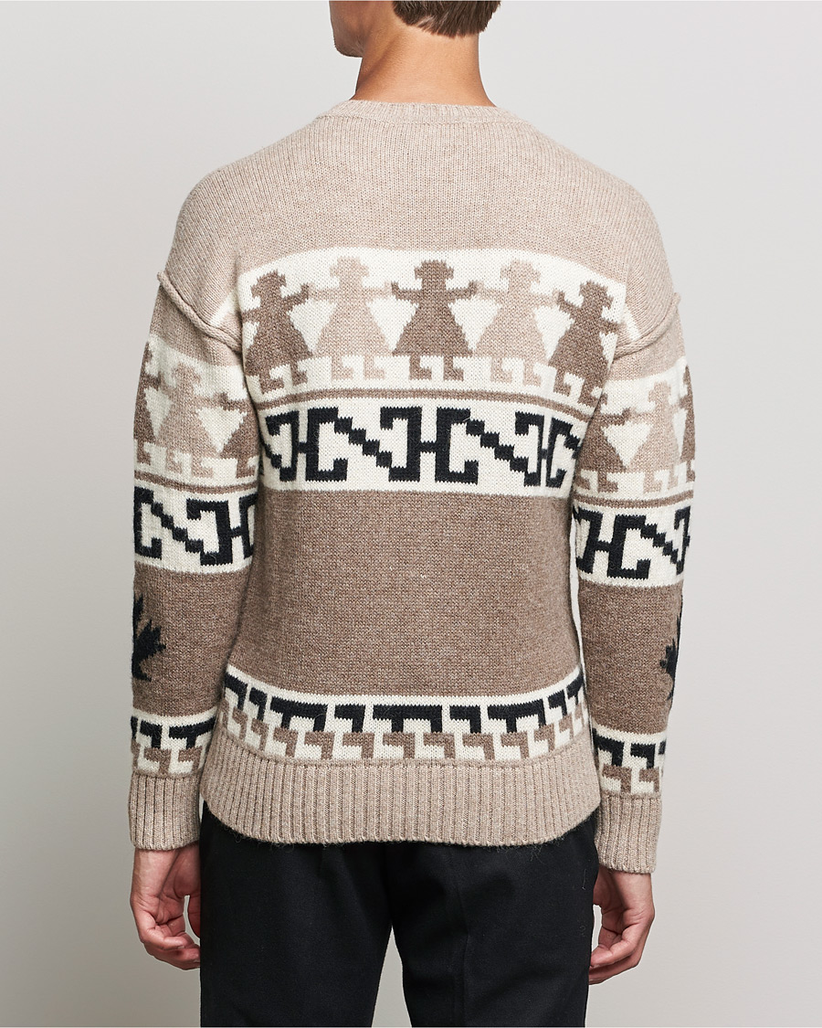 Herre | Gensere | Dsquared2 | Llamas Heavy knitted Sweater Beige