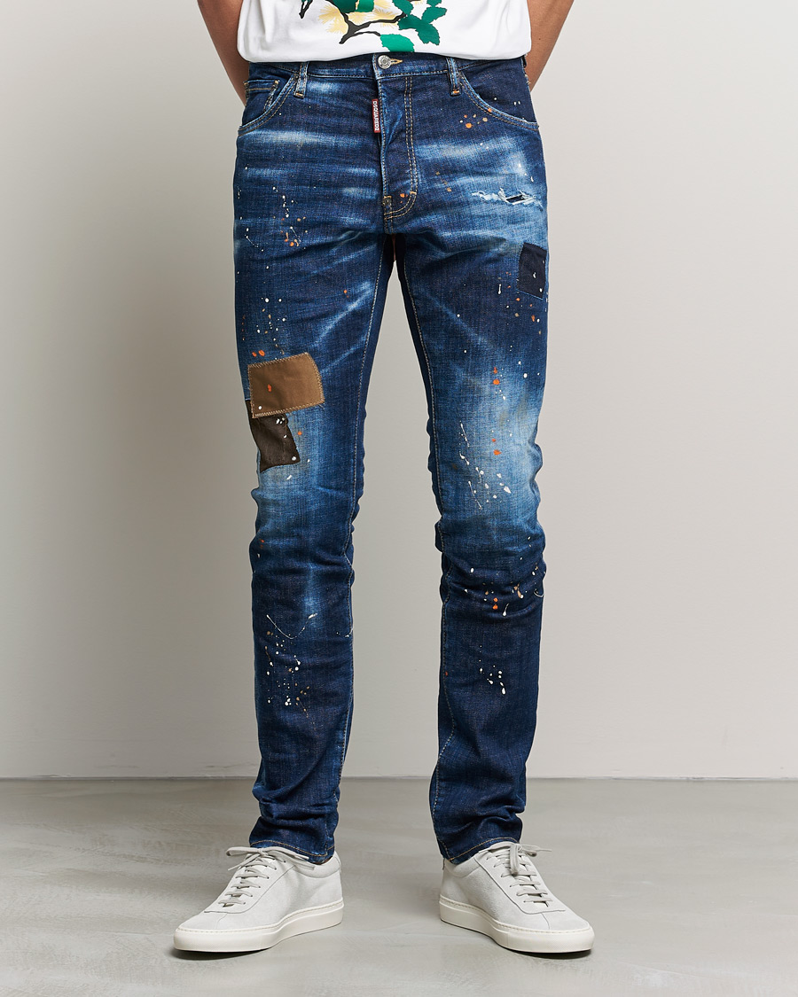 Herre | Slim fit | Dsquared2 | Cool Guy Patch Jeans Blue Wash