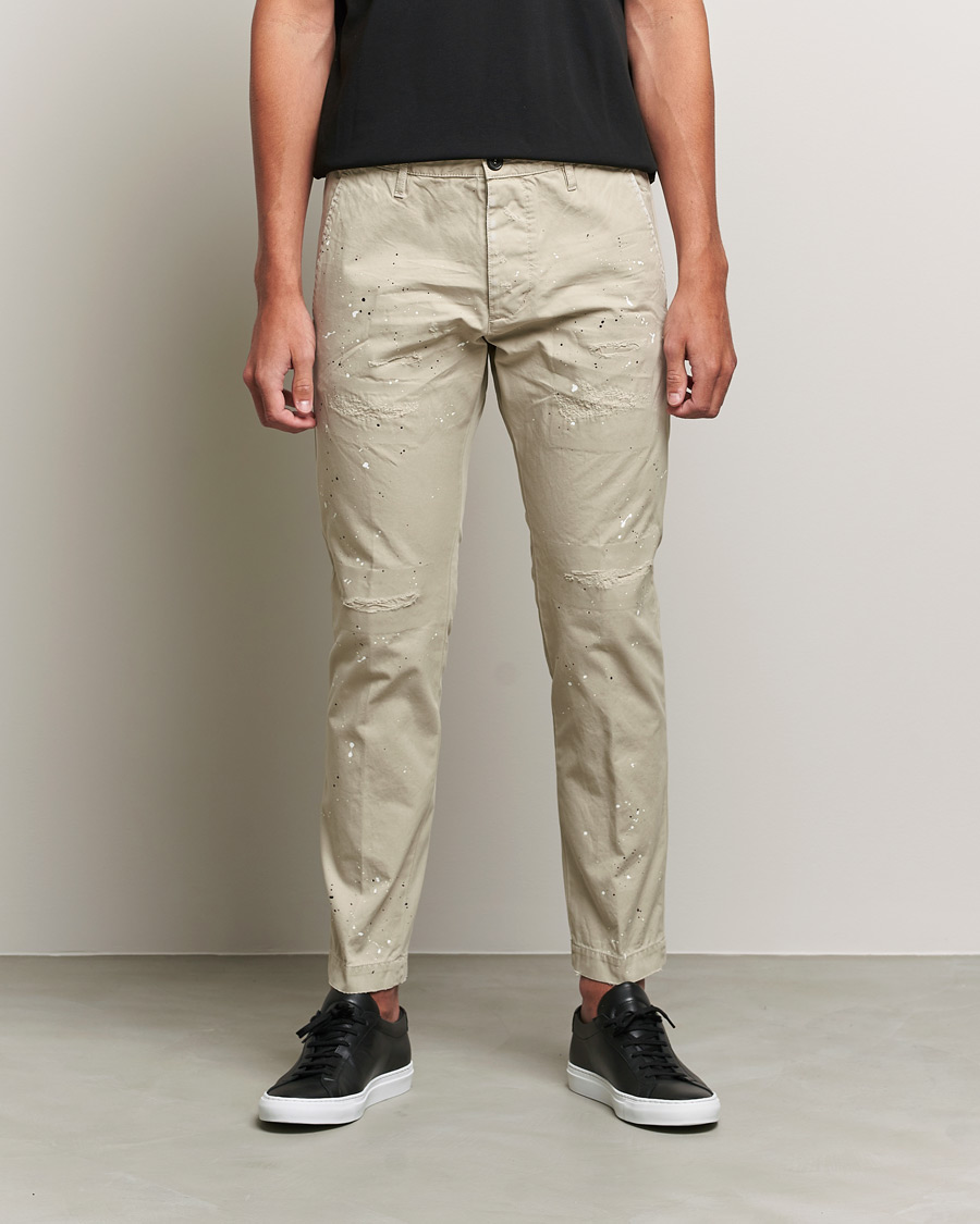 Herre | Bukser | Dsquared2 | Cool Guy Distressed Chinos Sand
