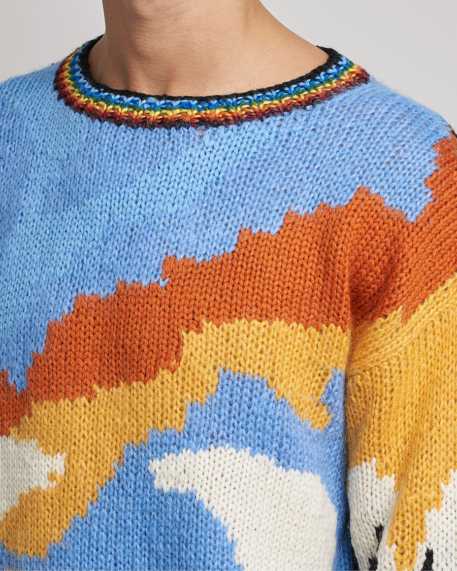 Herre | Gensere | Dsquared2 | Bear Dawns Knitted Sweater Blue/White