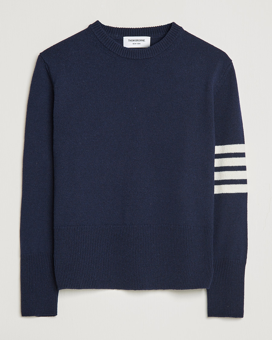 Herre | Gensere | Thom Browne | 4 Bar Shetland Pullover Navy