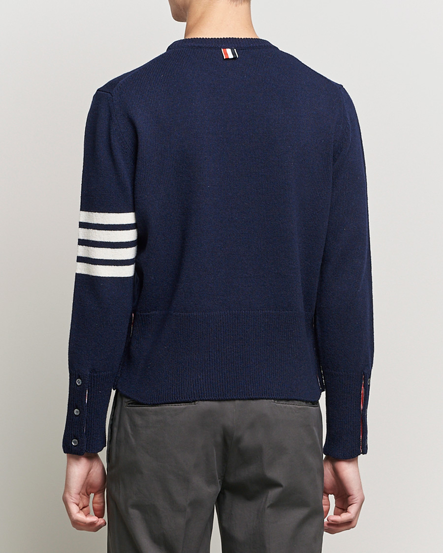 Herre | Gensere | Thom Browne | 4 Bar Shetland Pullover Navy