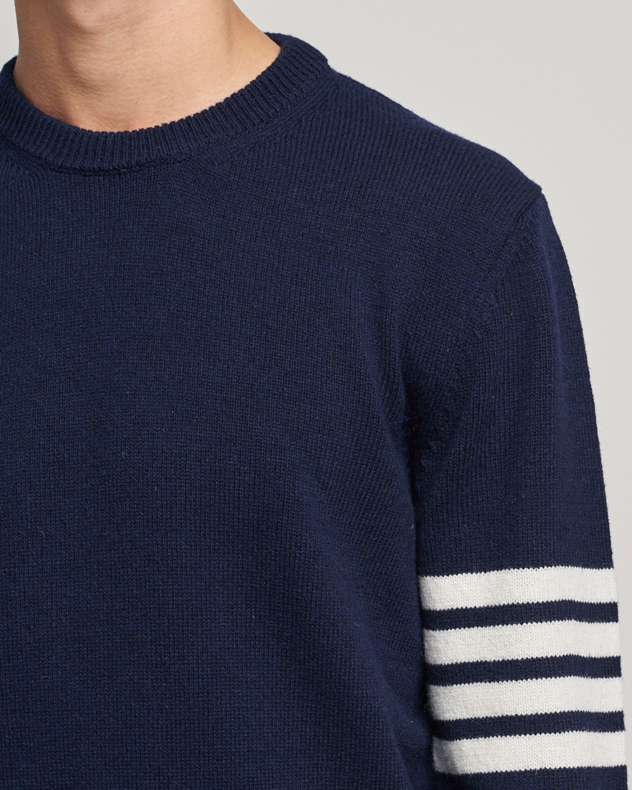 Herre | Gensere | Thom Browne | 4 Bar Shetland Pullover Navy