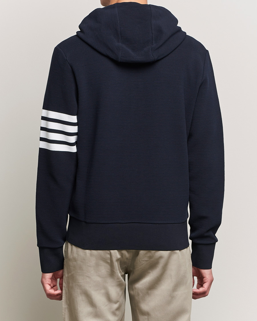 Herre | Gensere | Thom Browne | Ottoman Rib Zip Hoodie Navy
