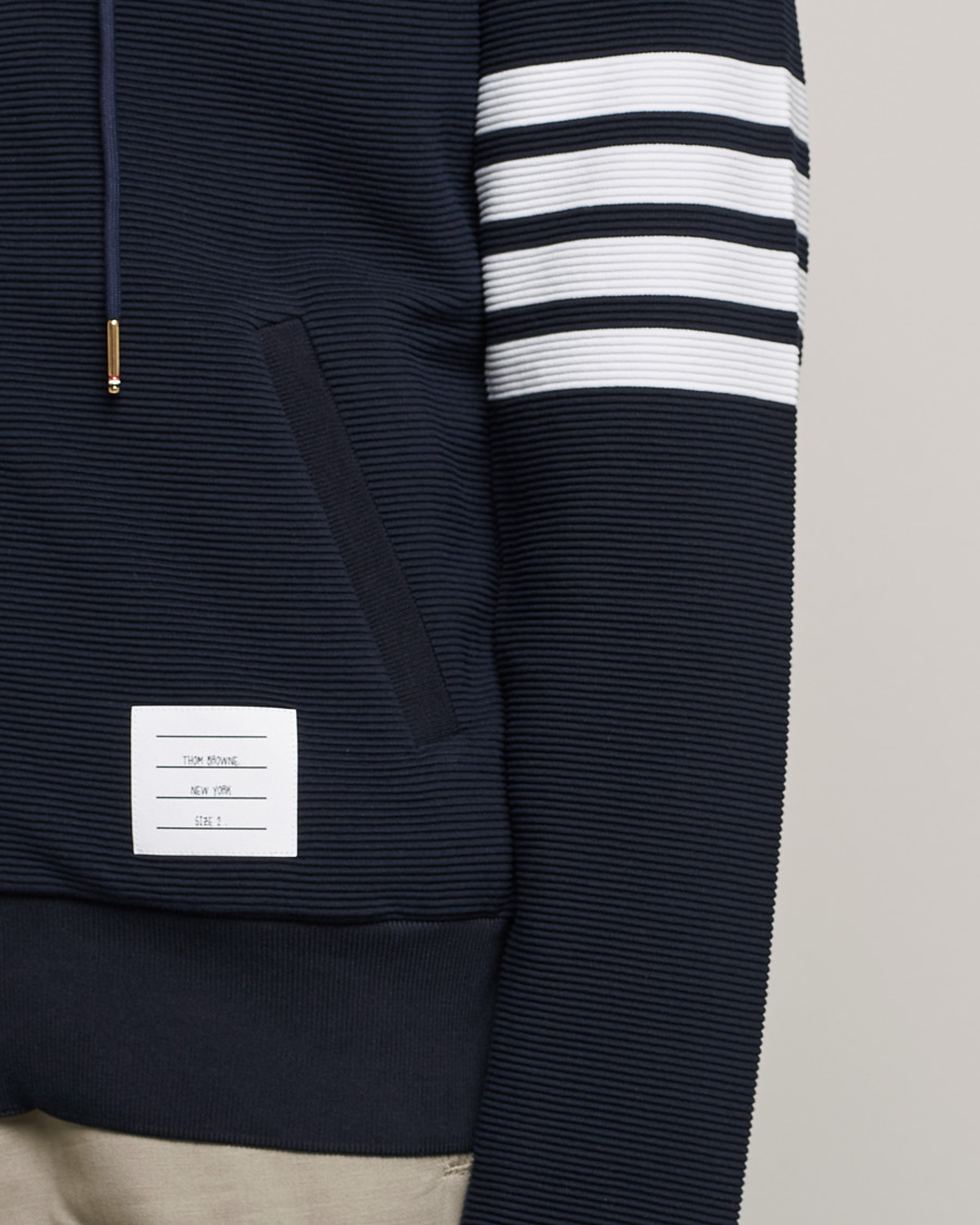 Herre | Gensere | Thom Browne | Ottoman Rib Zip Hoodie Navy