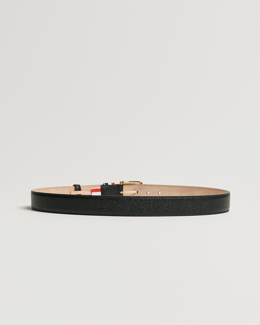 Herre |  | Thom Browne | Grain Leather Belt Black