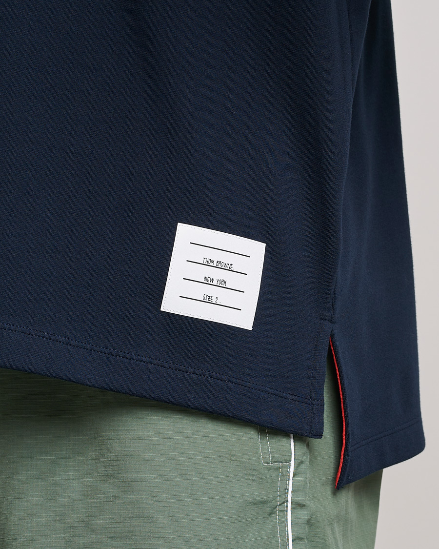 Herre | T-Shirts | Thom Browne | Oversize Pocket Stripe T-Shirt Navy